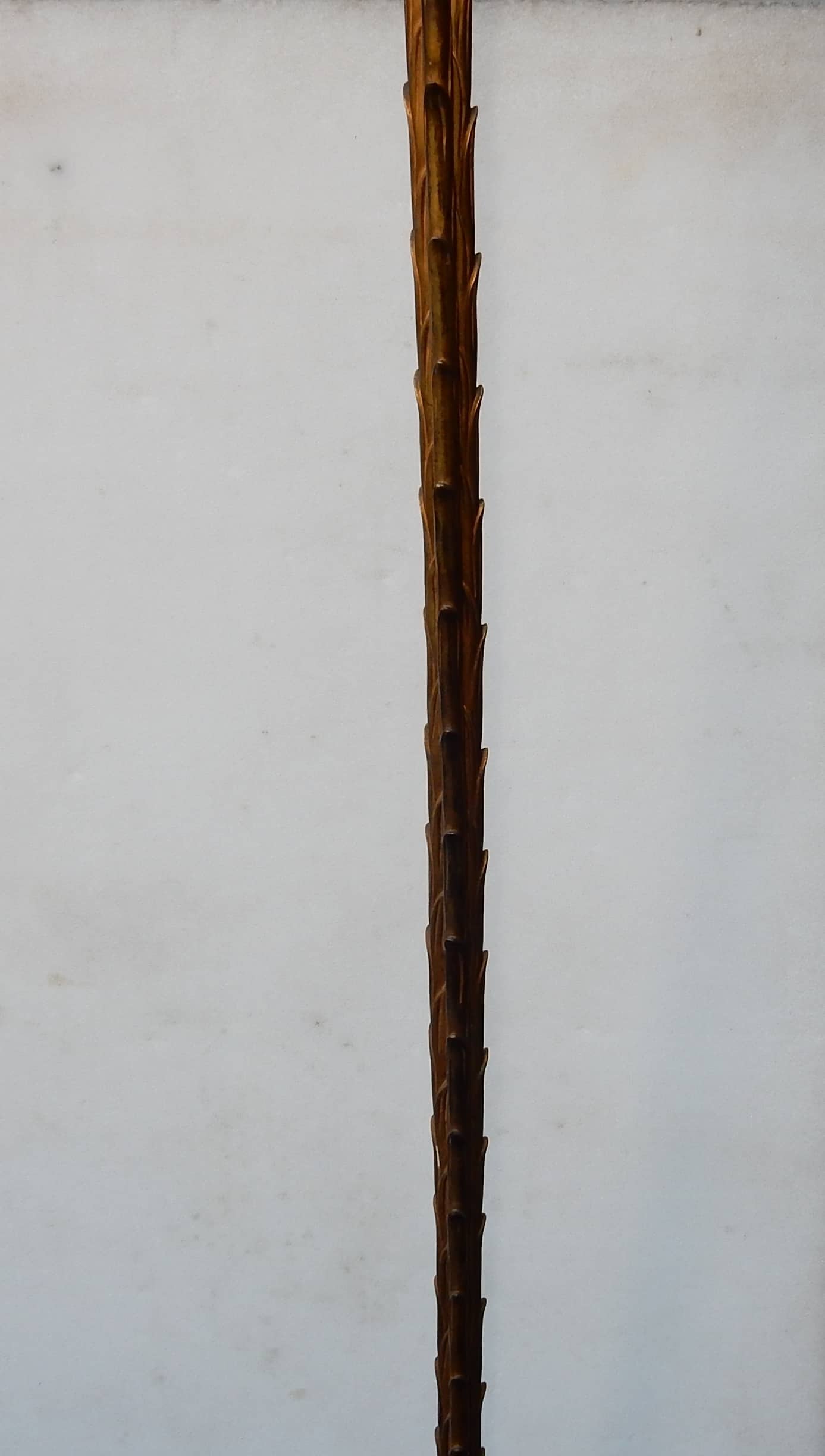 1950/70 Lampadaire en Bronze Doré Maison Charles Modèle Palmier 3 Tiges – Image 3