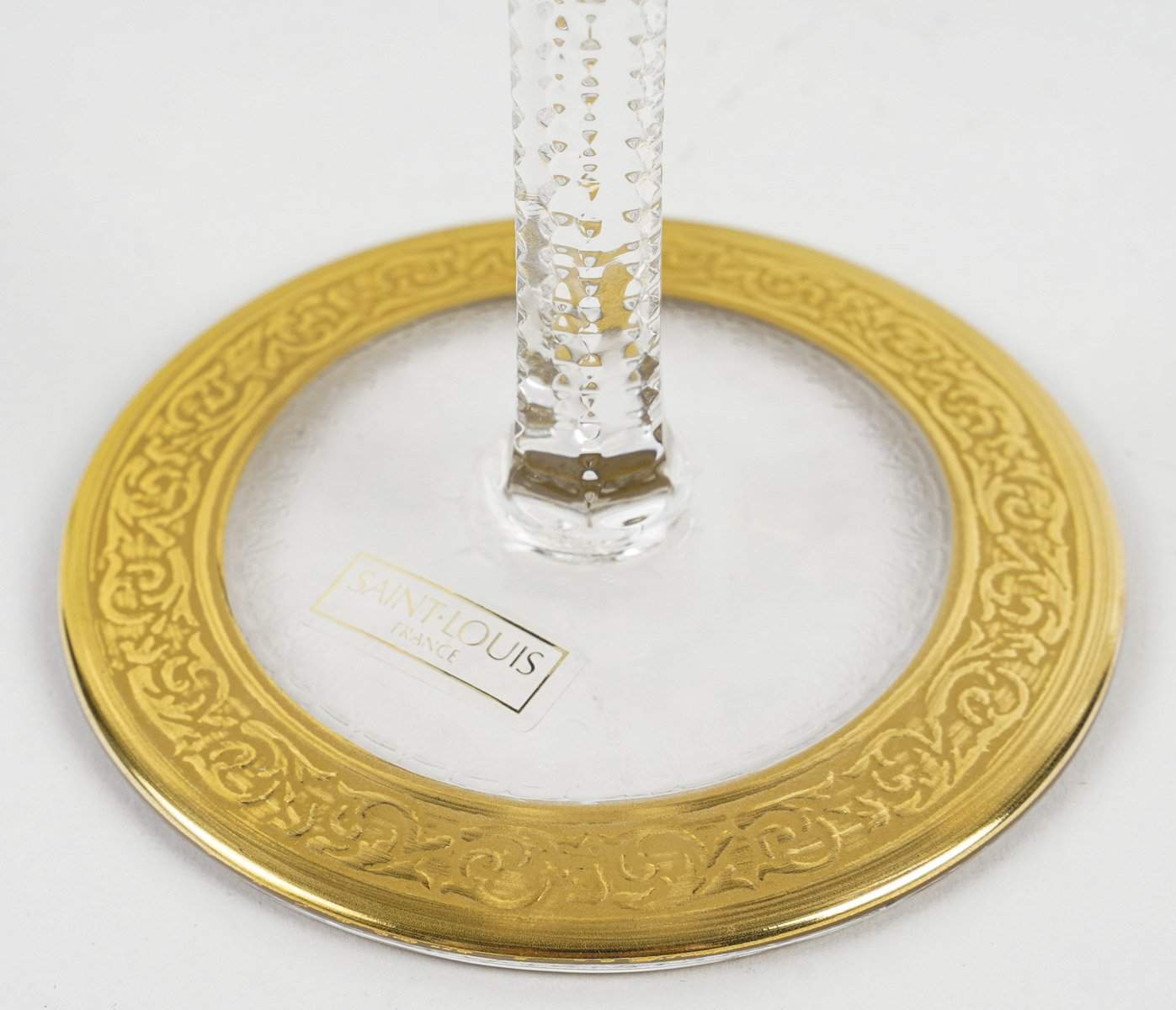 Cristallerie Saint Louis Ensemble De 6 Flûtes Modèle « Thistle Or » – Image 7