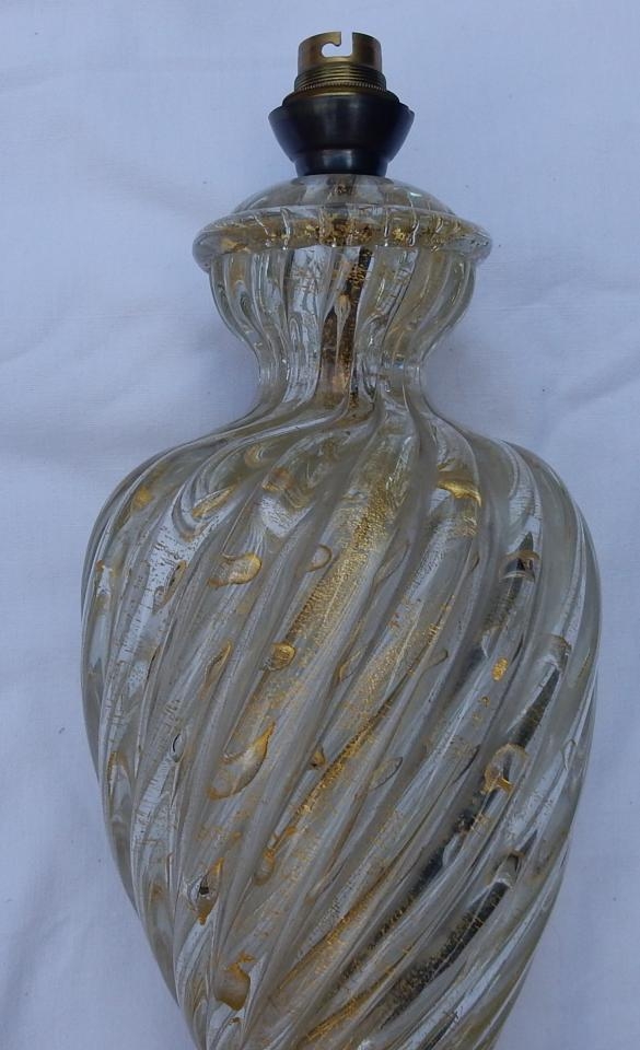 1950/70 Paire de Lampes Barovier & Toso Avec Paillons d’Or – Image 3