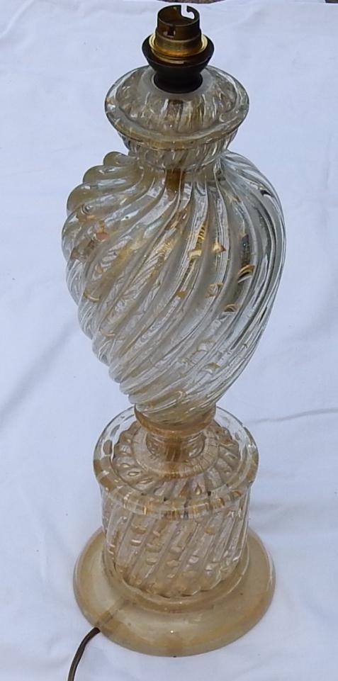1950/70 Paire de Lampes Barovier & Toso Avec Paillons d’Or – Image 7