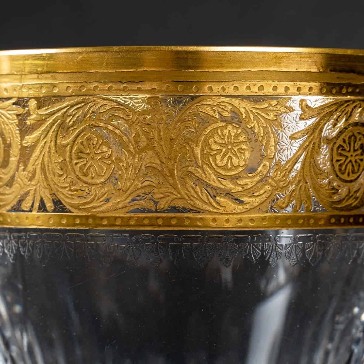 Cristallerie Saint Louis Ensemble à Whisky Modèle Thistle Or – Image 6