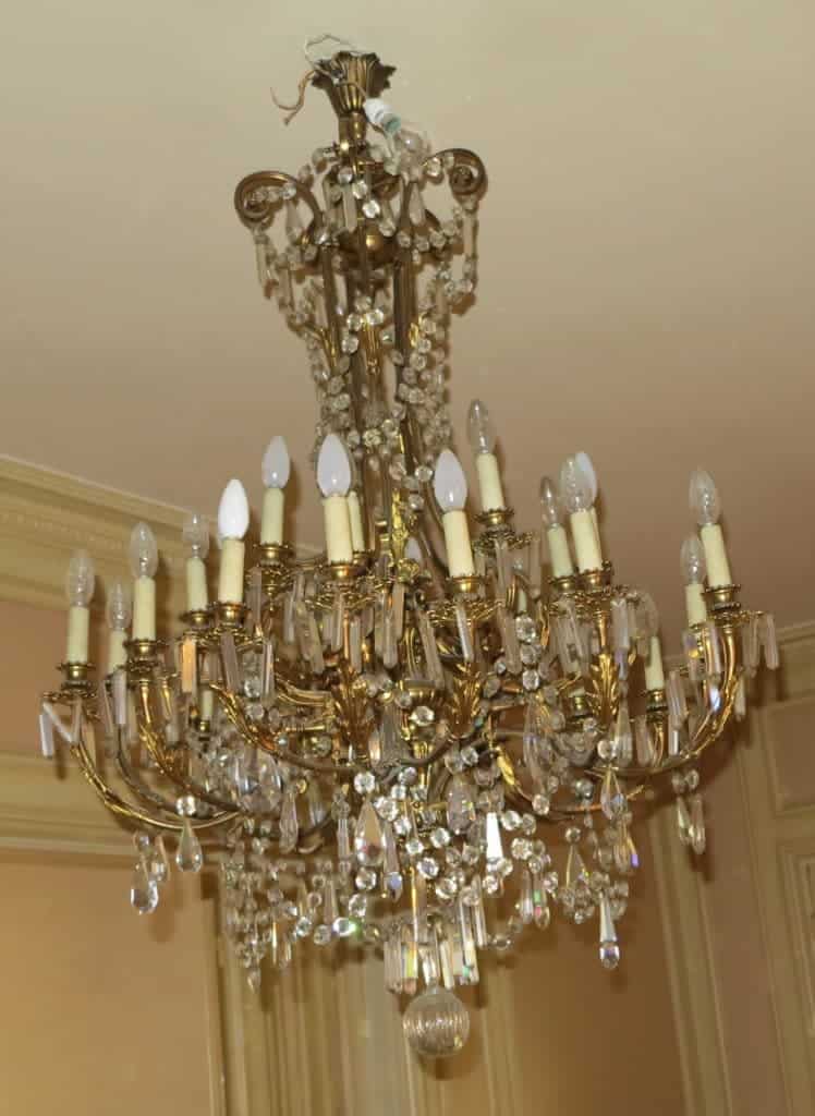 1880/1900′ Lustre Cage en Bronze Doré 10 Bras 21 Lumières – Image 7