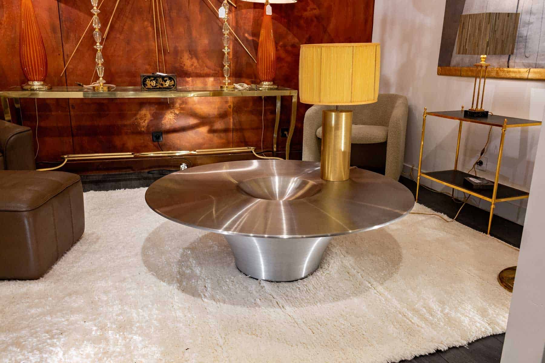 Table basse en aluminium, années 1970 – Image 3
