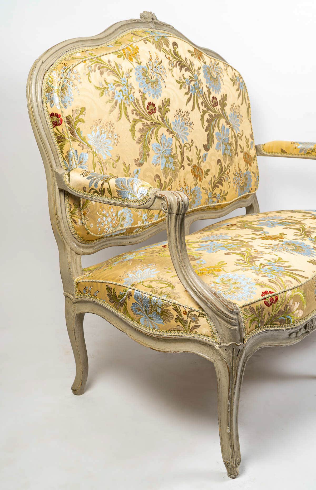Canapé d’époque Louis XV en Hêtre Laqué estampillé par Jean-Baptiste Delaunay, Vers 1770 – Image 7