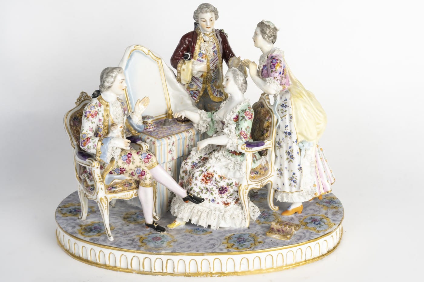 Un groupe en porcelaine de Meissen, XIXème siècle – Image 8