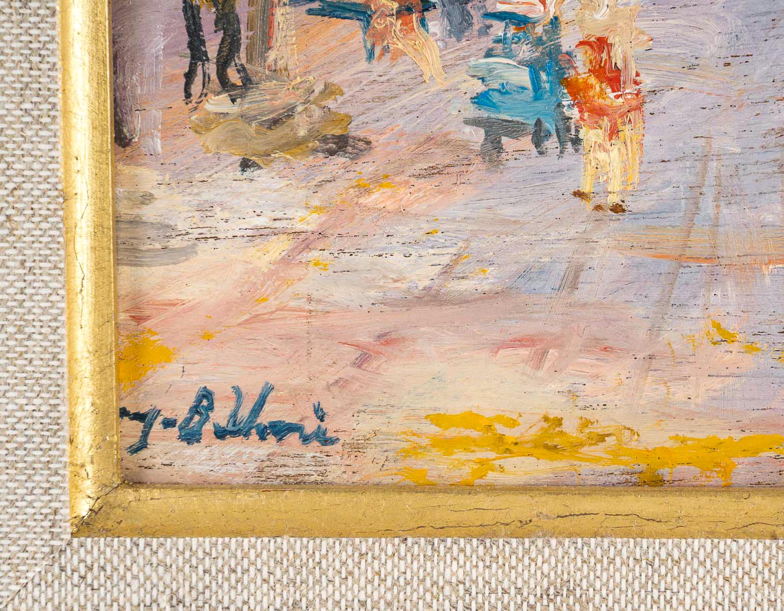 Serge Belloni (1925-2005) – Le Palais de Justice et les Bouquinistes huile sur bois vers 1990 – Image 6