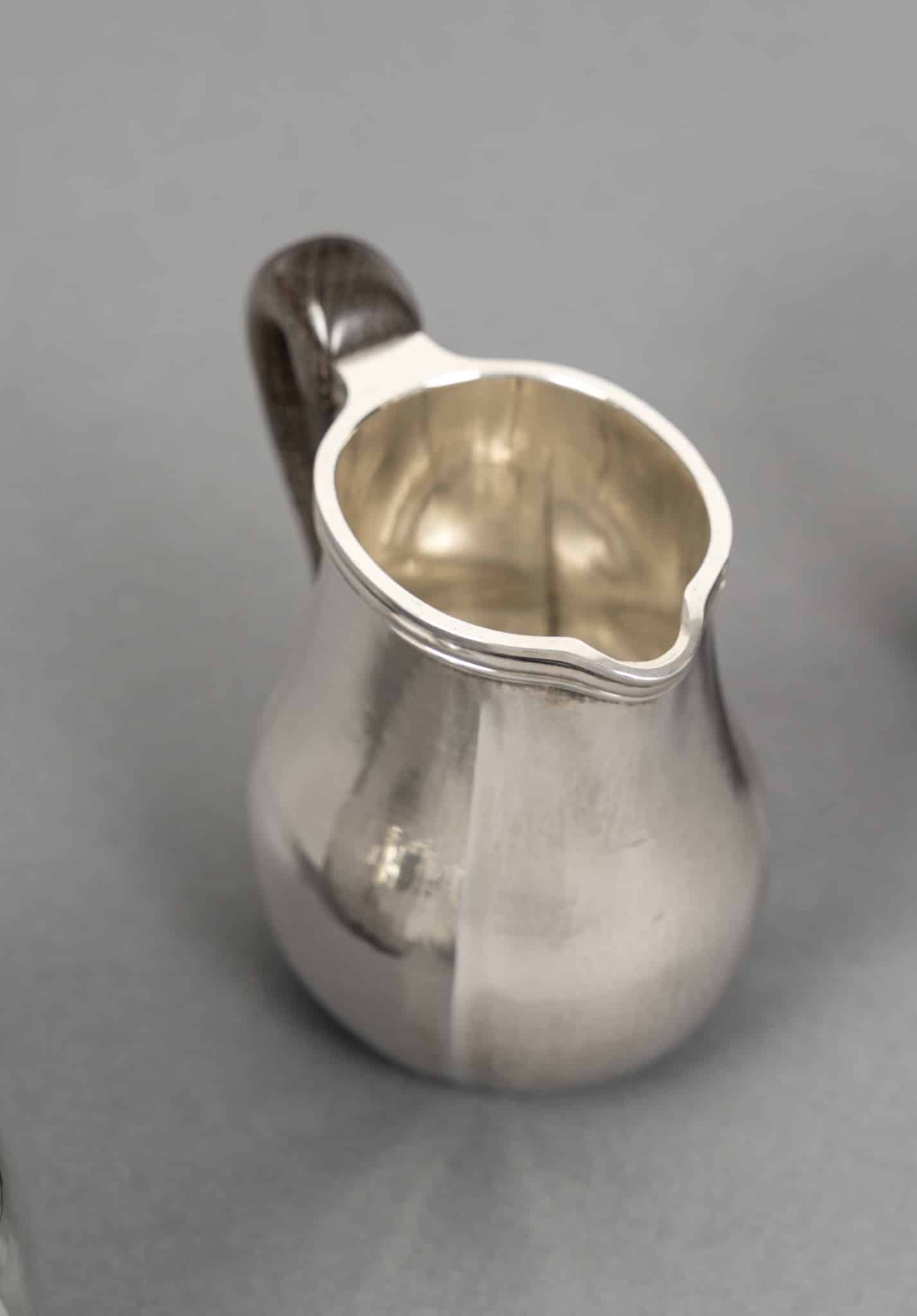 G. LECOMTE – Service thé café 4 pièces argent massif époque ART DECO 1925 – Image 6