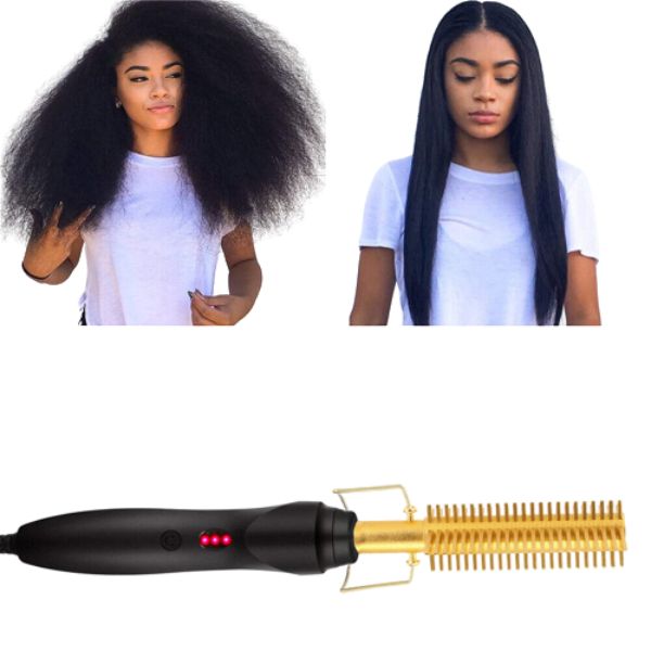 Peigne à Cheveux Electrique High Heat Gold Ceramic 450°F – Image 4