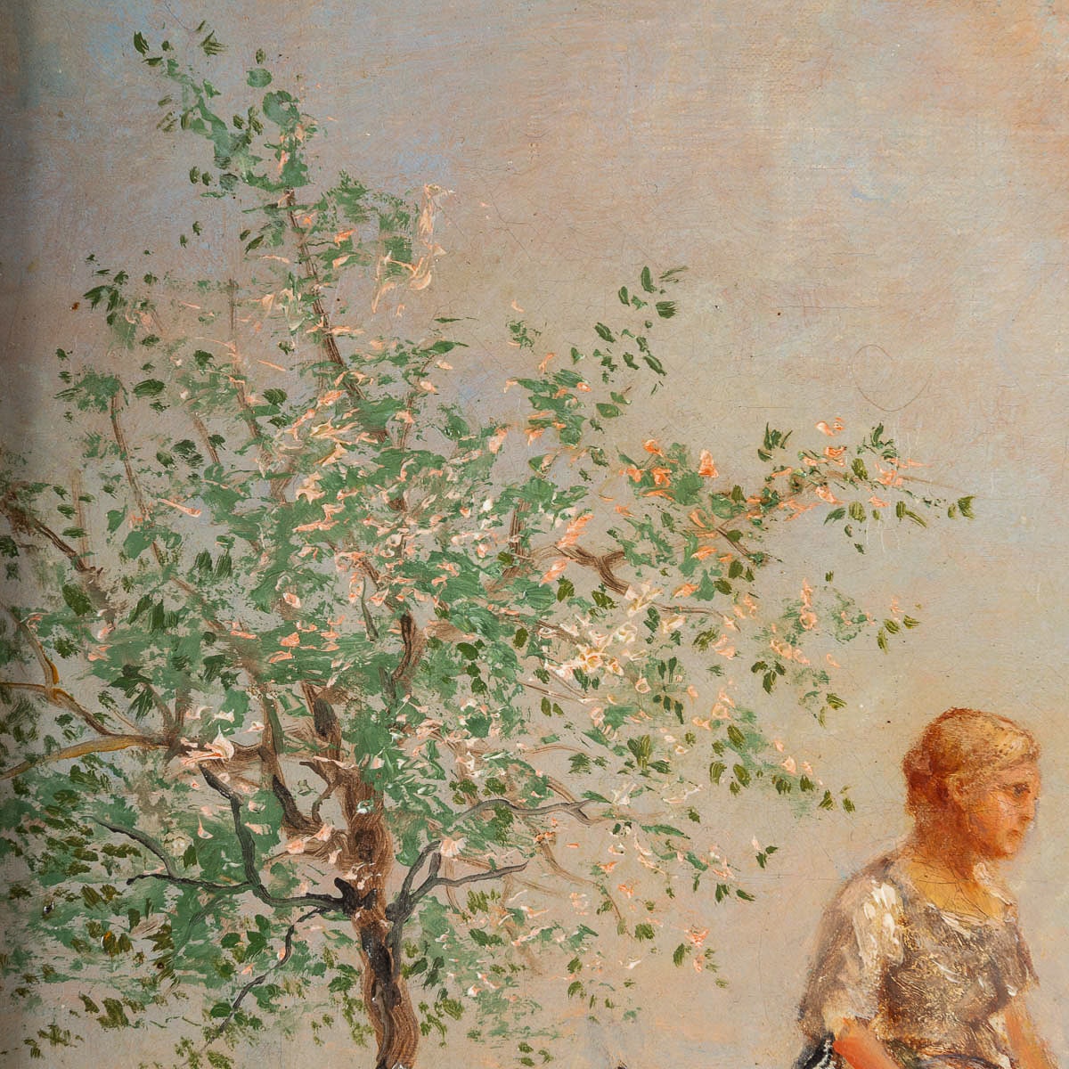 Jules Jacques Veyrassat (1828-1893) Promenade à dos d’âne, huile sur toile vers 1860 – Image 6