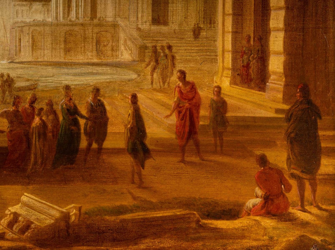 Ecole Française du XIXeme siècle d’après Claude Gellée dit Le Lorrain, Le débarquement de Cléopâtre – Image 6