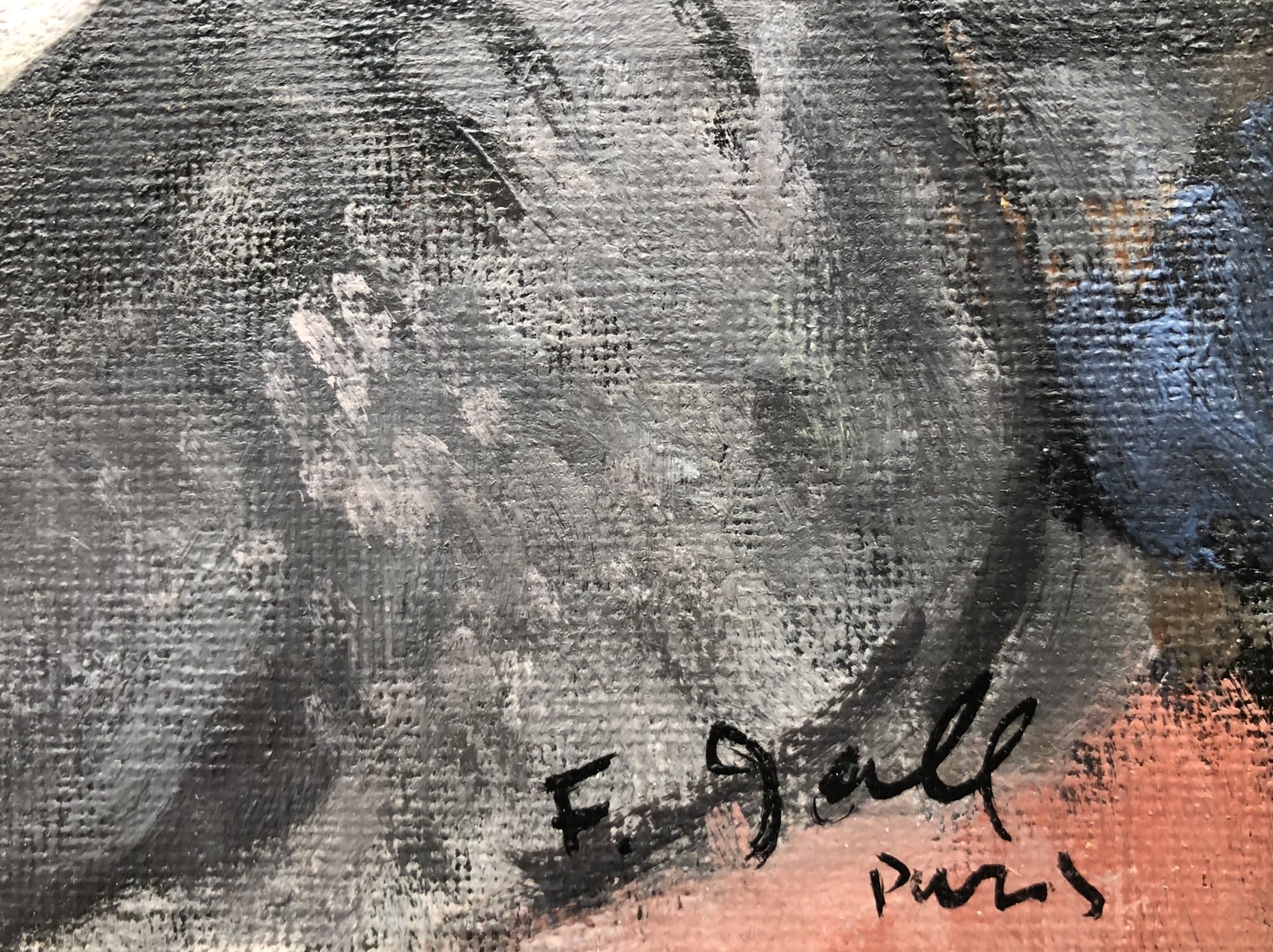 GALL François A Sa Toilette Peinture Française Huile Sur Toile Signée Titrée Située Certificat d’authenticité – Image 4