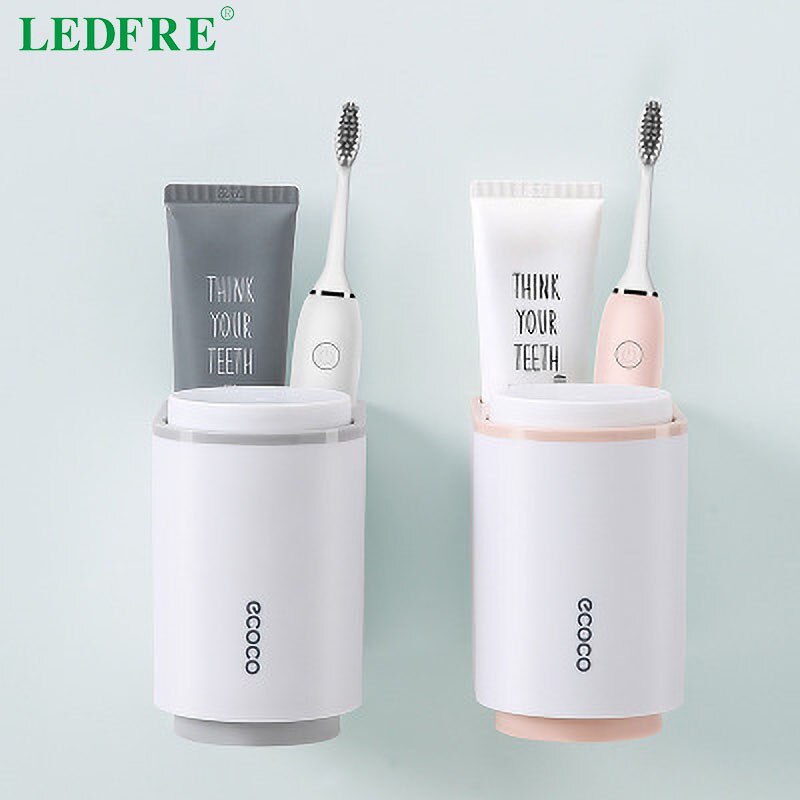 LEDFRE dentifrice presse-agrumes mural brosse à dents support de lavage pour salle de bain tasse accessoires ensemble LF71098 – Image 3