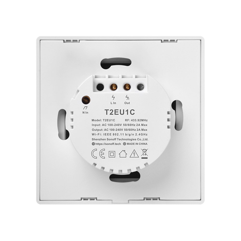 Sonoff T2 1 2 3 Gang Smart WiFi interrupteur de lumière murale minuterie RF/APP/commande tactile EU panneau domotique Google Nest/Alexa – Image 6