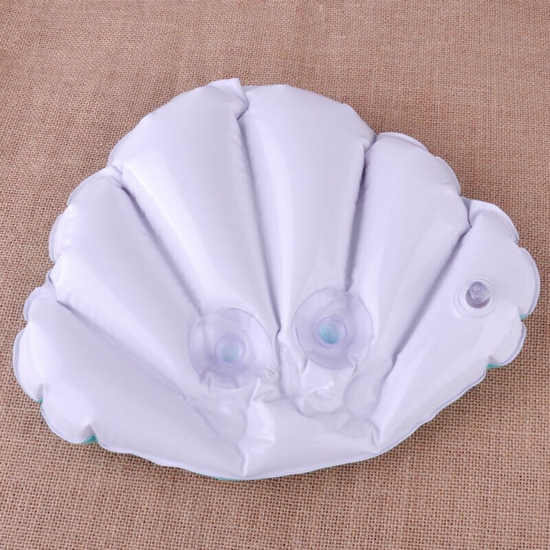 Doux accueil Spa gonflable bain oreiller tasses coquille en forme de cou baignoire coussin soutien oreiller baignoire coussin couleur aléatoire (random color) – Image 6