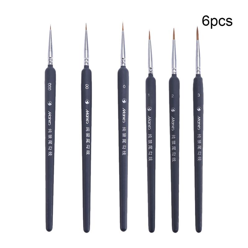 Ensemble de pinceaux professionnels en Nylon, pinceaux miniatures, 5 pièces, brosse pour peinture acrylique, stylo fin à crochet, fournitures d’art peint à la main A3 – Image 8