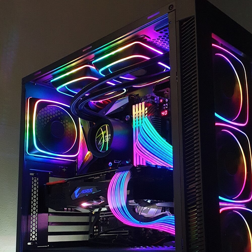 Formulamod-câble d’extension pour carte mère et carte graphique, Atx 24 broches et pcie 8 broches, avec éclairage a-rgb – Image 6