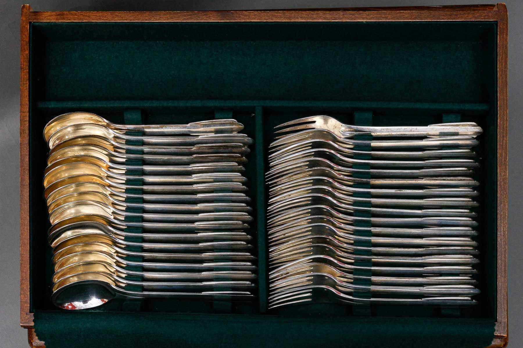 FJERDINGSTAD – Ménagère en argent massif 78 Pièces ART DECO – Image 6