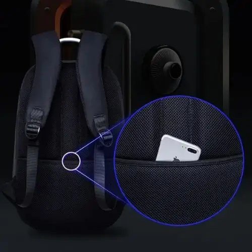 Sac à Dos étanche Intelligent WIERSOON avec Port USB noir – Image 3