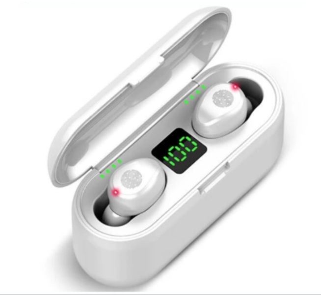 Écouteurs sans fil Bluetooth v5.0 F9, Ecran Tactile LED, Appel HD, Boitier de Commande – Image 3