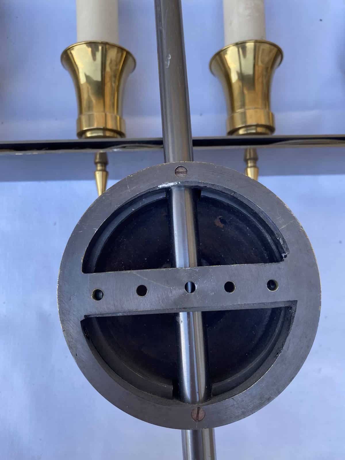 1950/70′ Paire d’Appliques à la Perruche Posée Sur Une Gaine, Maison Baguès H 63 cm – Image 6