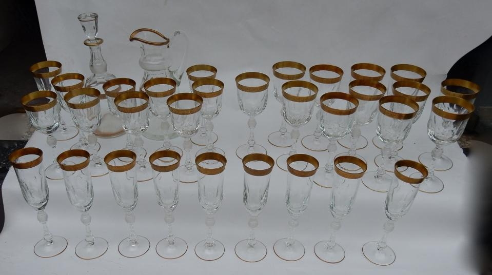 1950′ Service En Cristal De Moser 54 Pièces – Image 4